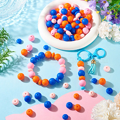 90 pièce de perles focales en silicone rondes et rondelles&nbsp;SIL-TA0003-57A