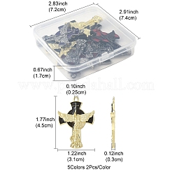 10 pz 5 colori lega smalto stile gotico pendenti&nbsp;FIND-FS0004-29