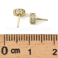 Bélières en laiton micro-pavé en zircone cubique transparente&nbsp;LS-KK-C107-12G