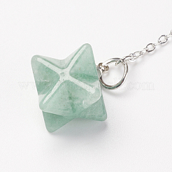 Chakra natürliches grünes Aventurin Wünschelrutenpendel&nbsp;X-G-F516-01F