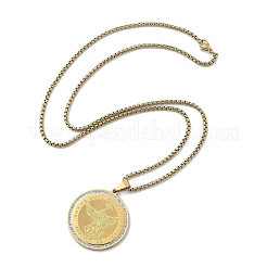 Collares colgantes de rhinestone de acero inoxidable 201 para mujer&nbsp;NJEW-U021-02G