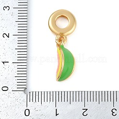 Gestellvergoldete europäische Anhänger aus Messing mit Emaille&nbsp;KK-P287-26G