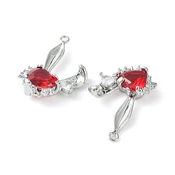 Pendentifs avec zircon cubiques à micro-pavés en laiton&nbsp;KK-L208-05P-02