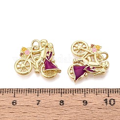Valentinstag-Anhänger aus Messing und Emaille&nbsp;KK-Q072-02G