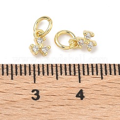 Pendentifs avec zircon cubiques à micro-pavés en laiton&nbsp;KK-P345-37G