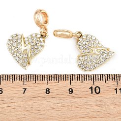 Legierung Kristall Strass europäischen baumeln Charms&nbsp;AL-CBAC2D3-11G