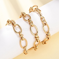 Collane con catena a maglie ovali in acciaio inossidabile 304 da 10 mm per donna&nbsp;NJEW-G194-04G