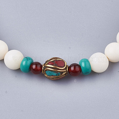 Bijoux de style bouddhiste enroulés 2-boucle&nbsp;BJEW-S140-12