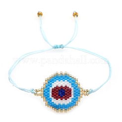 Freundschaft Böse Augen Loom Muster Saatperlen Armbänder für Frauen&nbsp;BJEW-C011-10B