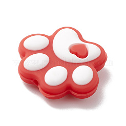 Empreinte de patte de chien perles de silicone écologiques de qualité alimentaire&nbsp;SIL-K002-01A