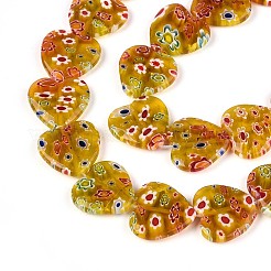 Chapelets de perles en verre de millefiori manuelles&nbsp;LAMP-T021-29F
