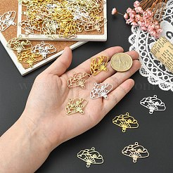 40 Stück hohle Verbindungsanhänger aus Legierung in 4 Farben&nbsp;FIND-YW0010-91