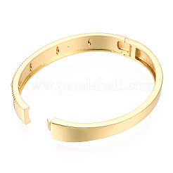 Bracelet jonc à charnière avec mot d'amour en zircone cubique&nbsp;BJEW-N014-021C
