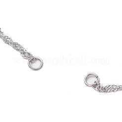 Fabrication de bracelets à chaîne Singapour en acier inoxydable 304&nbsp;AJEW-JB01321-02