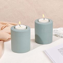 Portacandele in ceramica bianca&nbsp;DJEW-WH0068-01B