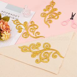 Computergesteuerte Stickapplikationen mit Blumenmuster im Ethno-Stil&nbsp;PATC-WH0010-36A