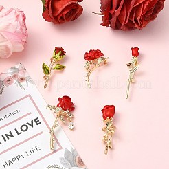 5 broche en résine et alliage de rose&nbsp;JEWB-CJ0003-53
