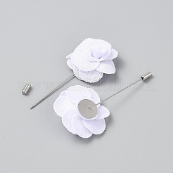 Blumenbroschen aus Polyester&nbsp;JEWB-WH20006-01G