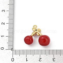 Pendentifs en laiton émaillé rouge&nbsp;KK-M322-03G