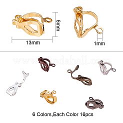 Ohrclips aus Messing zum Aufstecken&nbsp;KK-PH0035-24