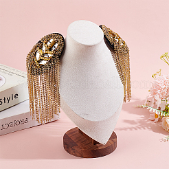 2 Stück Schulterstücke aus Eisenquastenkette&nbsp;DIY-HY0003-62G