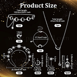 8 Stile Legierung Schmuck-Sets&nbsp;SJEW-OC0001-02P