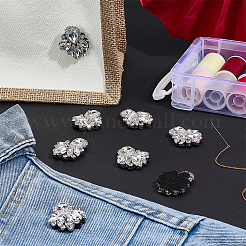 Accessoires de broderie en strass de verre à coudre&nbsp;PATC-WH0021-070F