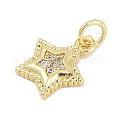 Pendentifs avec zircon cubiques à micro-pavés en laiton&nbsp;KK-Q028-39G
