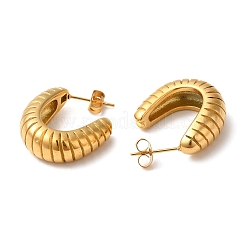 Orecchini ad arco in acciaio inossidabile 304 placcati ioni (ip)&nbsp;EJEW-K244-38G