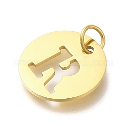 Placcatura ionica (ip) ciondoli in acciaio inossidabile 304&nbsp;STAS-M074-01G-R