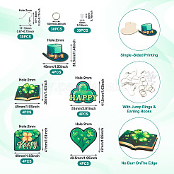 DIY-Set für Holzohrringe zum St. Patrick's Day&nbsp;DIY-TA0009-17