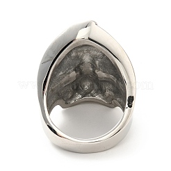 Anillo de dedo con calavera de acero inoxidable 316&nbsp;RJEW-C030-07B-AS