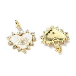 Colgante micropavé cubic zirconia de latón&nbsp;KK-P326-11G-01