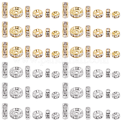 520 Stück Messing Strass Abstandsperlen&nbsp;RB-PA0001-07B