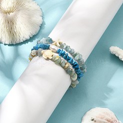3 Set mit Stretch-Armbändern aus Edelsteinperlen.&nbsp;BJEW-JB11175
