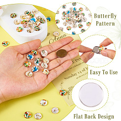 50pcs cabochons en verre 10 couleurs&nbsp;GLAA-TA0001-74