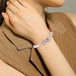 6 Satz 6 Stil Messing Micro Pave klare Zirkonia Faltverschlüsse&nbsp;KK-FH0003-69