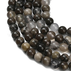Colliers de perles d'agate volcanique naturelle&nbsp;X-G-G305-A01-6mm