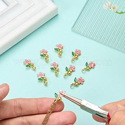 Ciondoli in ottone con micro pavé di zirconi da 10 pezzo&nbsp;KK-SZ0003-25