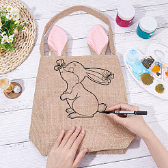 Geschenktüten aus Jute und Stoff mit Hasenohren zum Thema Ostern&nbsp;ABAG-WH0025-07A