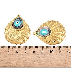 Anhänger aus emailliertem Edelstahl 304 und natürlicher Paua-Muschel&nbsp;SH-CBA4809-01G