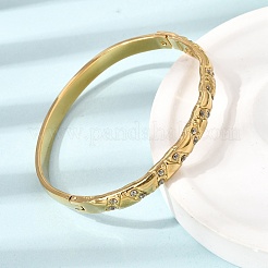 Brazaletes articulados de acero inoxidable 304 con cristales de imitación de diamantes para mujer.&nbsp;SA-CBA61B8-08G