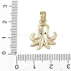 Pendentifs avec zircon cubiques à micro-pavés en laiton&nbsp;KK-D409-27G