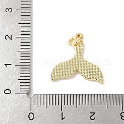 Messing-Pflaster-Anhänger mit Muscheln in Naturweiß&nbsp;X-KK-S522-05G-G