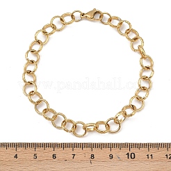 Bracelets à chaîne en acier inoxydable 304 à la mode avec bulles gravées&nbsp;STAS-A028-B087G