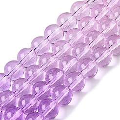 Perles de verre transparentes de peinture de cuisson&nbsp;DGLA-M001-8mm-01