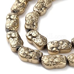 Brins de perles d'hématite non magnétiques synthétiques galvanisées&nbsp;G-F767-03D