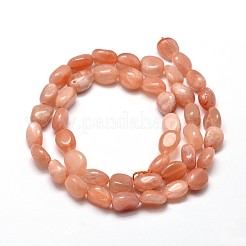 Natürliche sunstone Nuggets Perlen Stränge&nbsp;G-J335-18