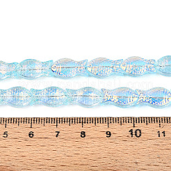 Hebras de cuentas de vidrio electrochapado transparente&nbsp;GLAA-T023-40A-03