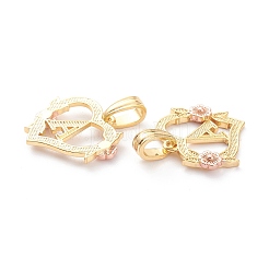 Vrais pendentifs en laiton plaqué 18k or véritable&nbsp;KK-J042-43G-A